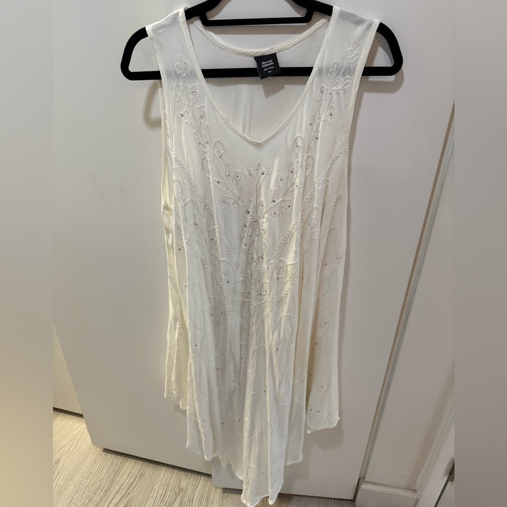 Seven Islands New York Ivory Rhinestone Dress